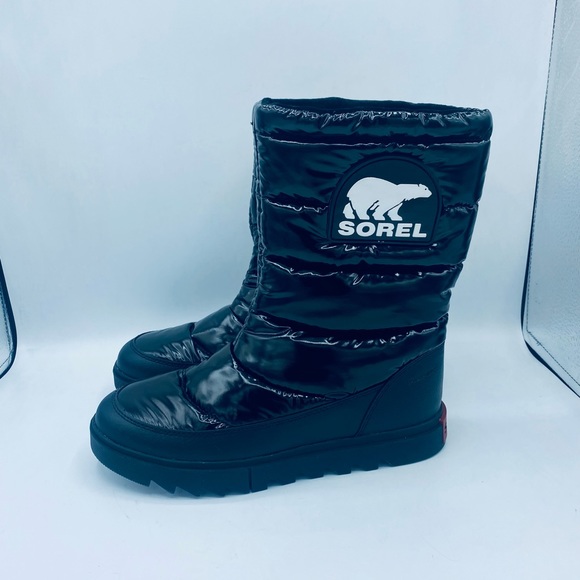 Sorel Black Joan of Arctic Next Lite Mid Puffy - Picture 2 of 10